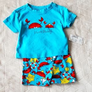 The Children's Place Baby Boy Blue  0-3 summer set